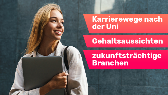 Studentin schreibt eine Bewerbung